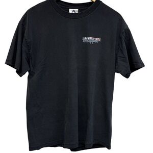 Y2K American Chopper Black Widow Faded Biker Spider Motorcycle Graphic T-Shirt L